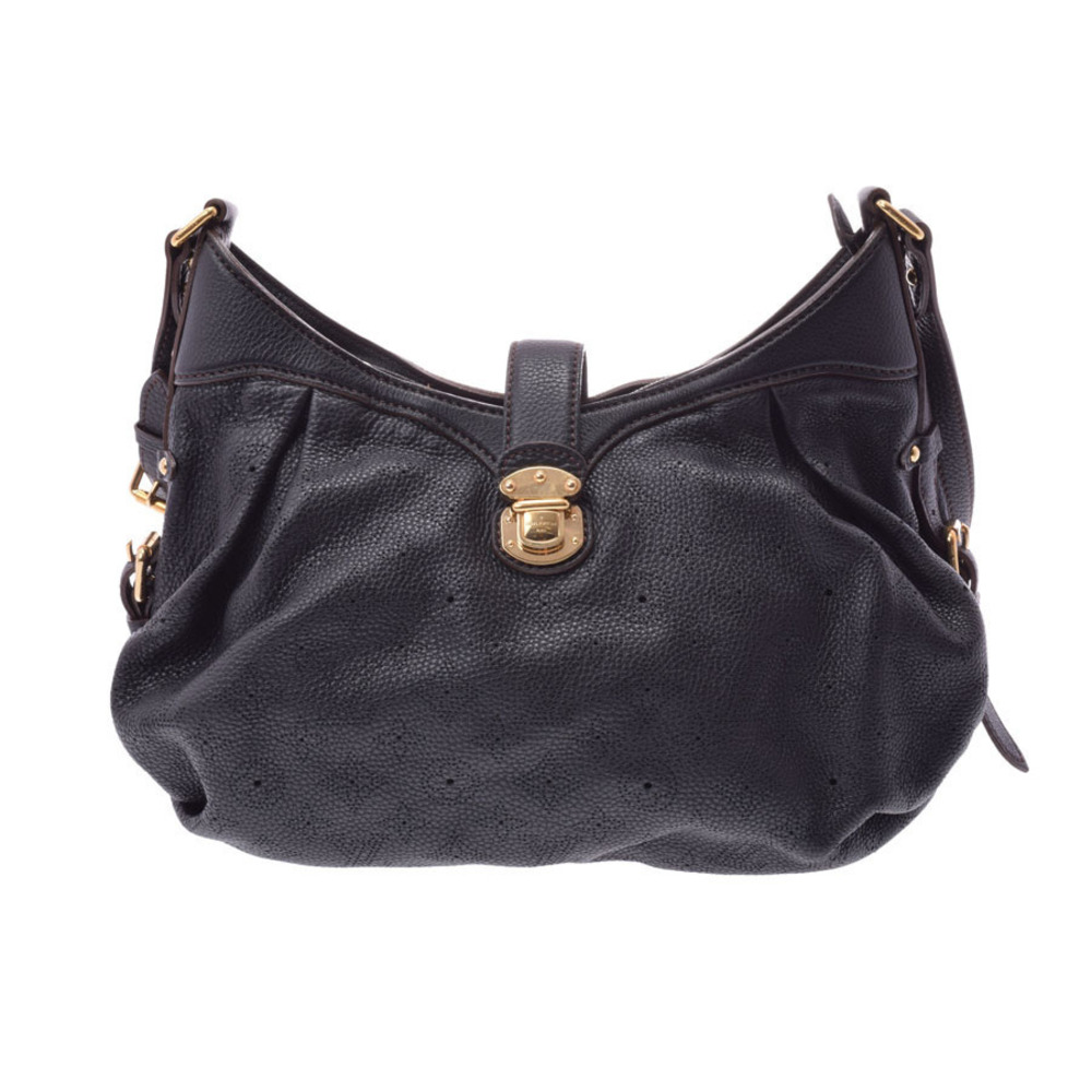 Louis Vuitton Mahina Black Leather Shoulder Bag